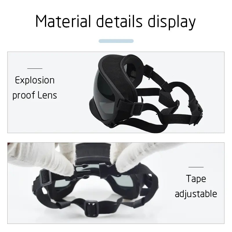 Adjustable Anti-UV Dog Goggles - Protective Sunglasses for Pets, Ideal for Travel and Outdoor Activities