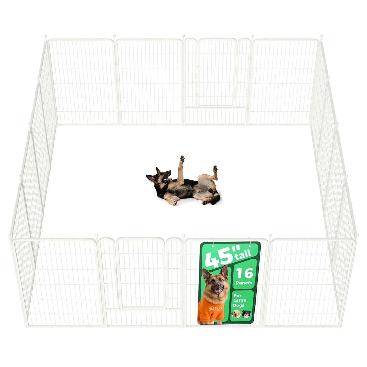 Premium Heavy-Duty Dog Playpen for Indoor & Outdoor Use | 8 or 16 Panels | 40", 45", or 50" Heights