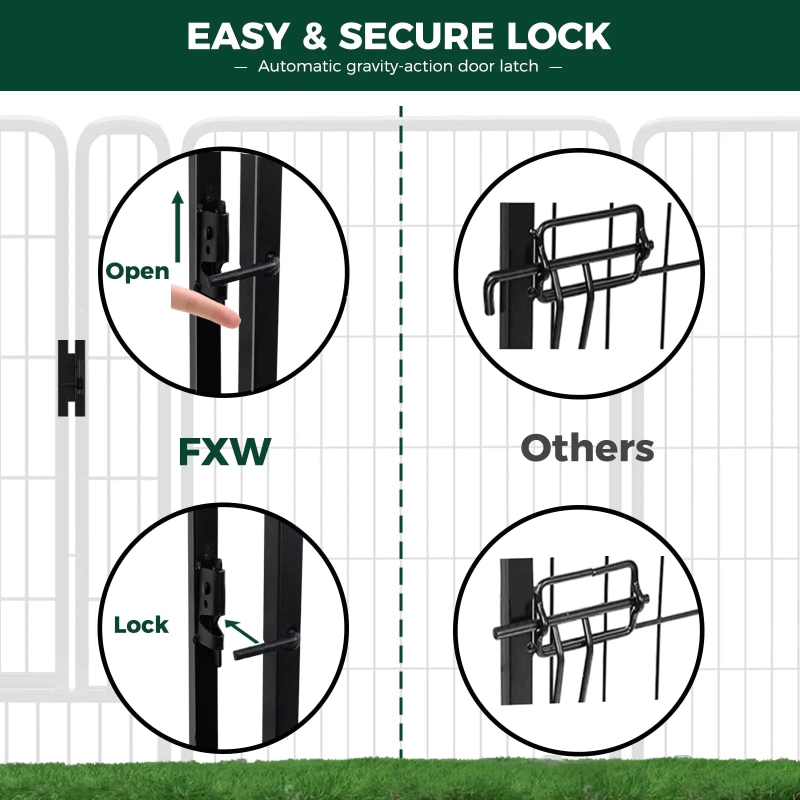 Premium Heavy-Duty Dog Playpen for Indoor & Outdoor Use | 8 or 16 Panels | 40", 45", or 50" Heights