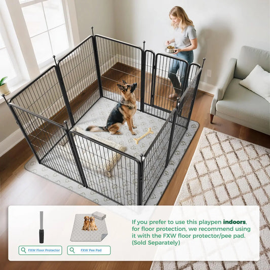 Premium Heavy-Duty Dog Playpen for Indoor & Outdoor Use | 8 or 16 Panels | 40", 45", or 50" Heights