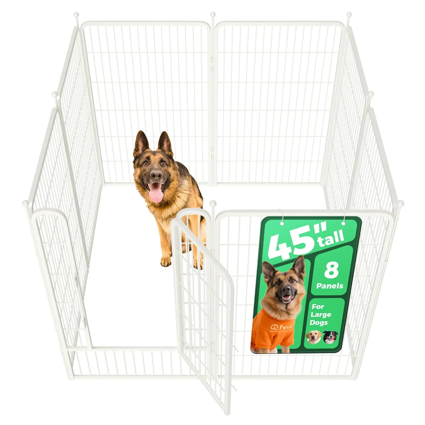 Premium Heavy-Duty Dog Playpen for Indoor & Outdoor Use | 8 or 16 Panels | 40", 45", or 50" Heights