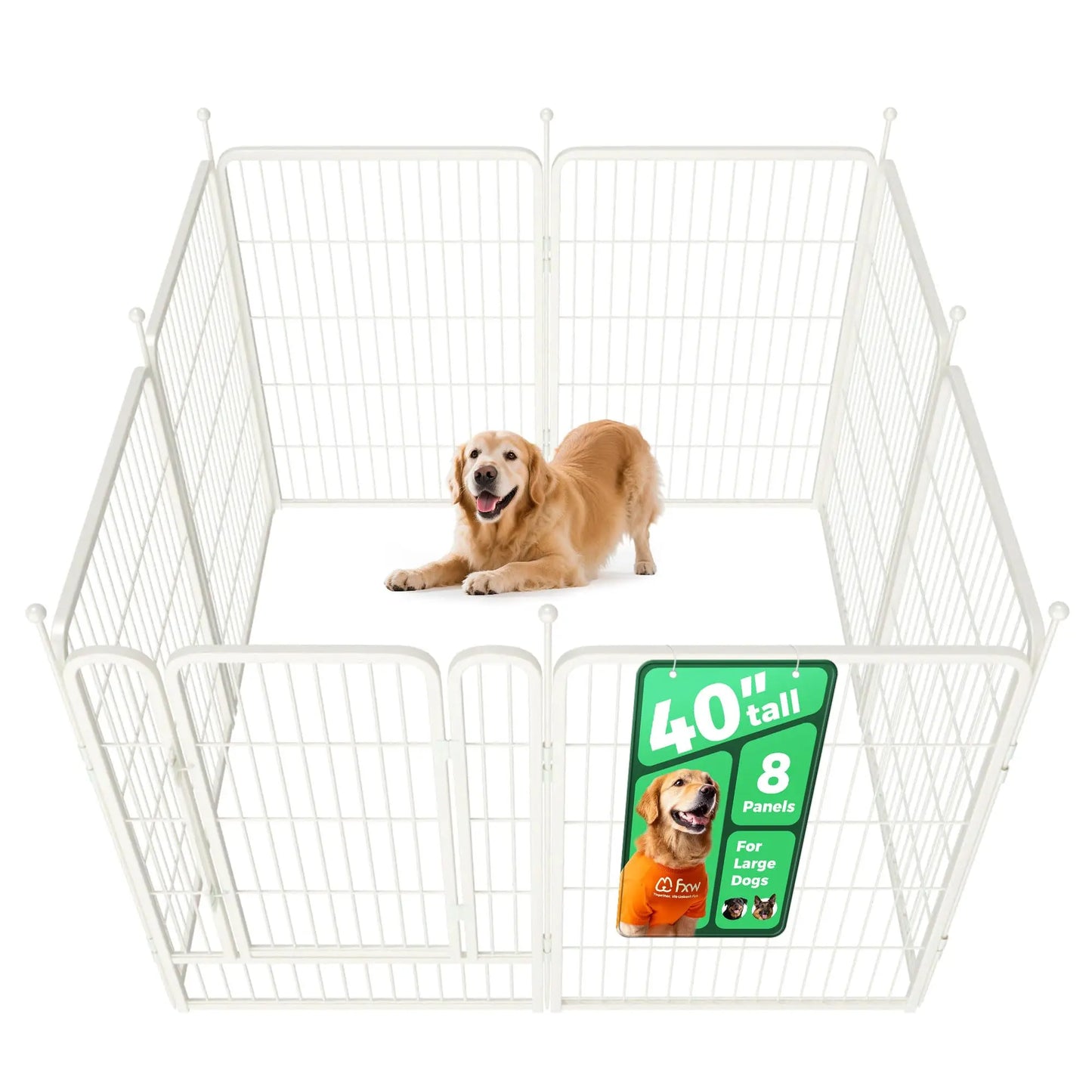 Premium Heavy-Duty Dog Playpen for Indoor & Outdoor Use | 8 or 16 Panels | 40", 45", or 50" Heights