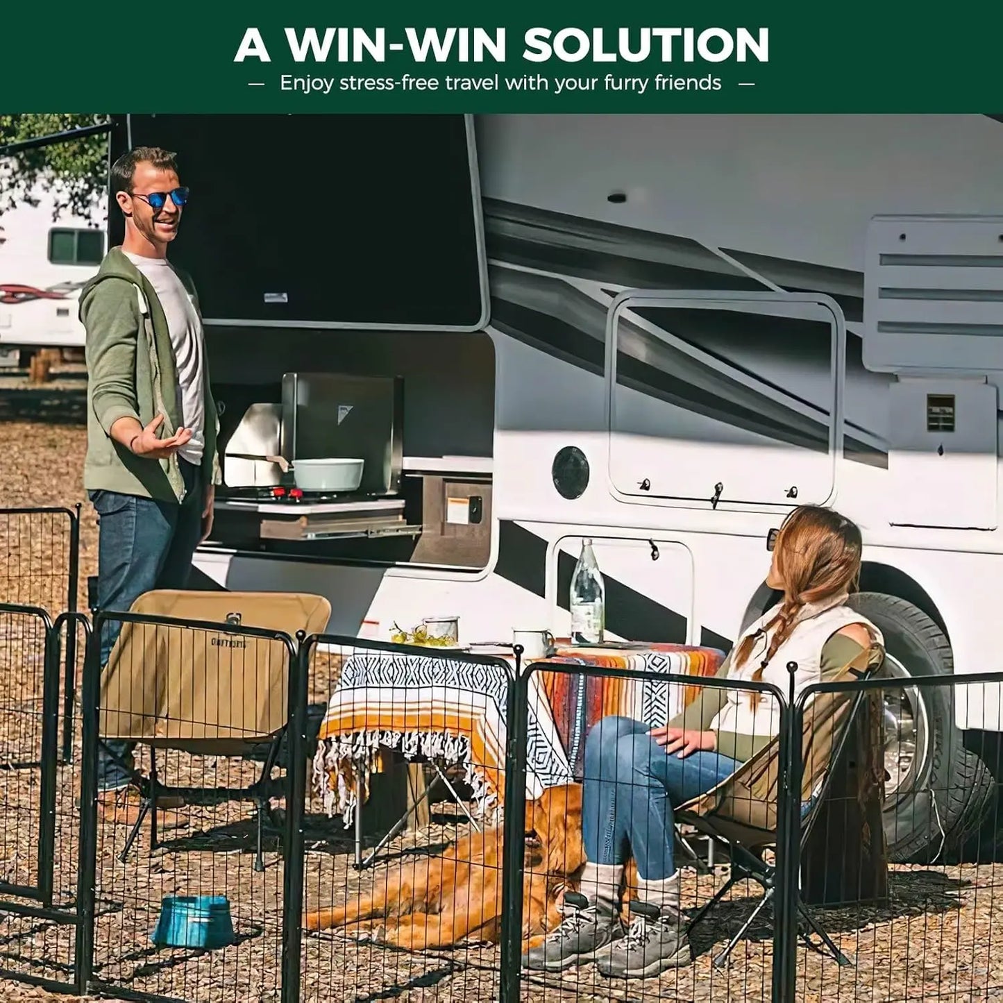 Premium Heavy-Duty Dog Playpen for Indoor & Outdoor Use | 8 or 16 Panels | 40", 45", or 50" Heights